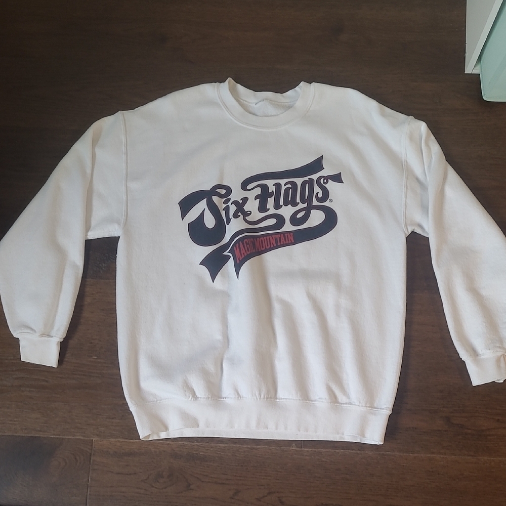 Six Flags White Sweatshirt